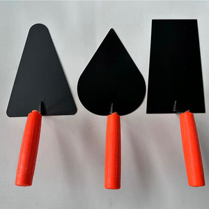 Truelle de maçonnerie d'angle en forme de pêche de style <span class=keywords><strong>russe</strong></span> bricolage avec manche en bois plastique lame en acier caractéristiques carrées couteau de maçonnerie - Product Image 6