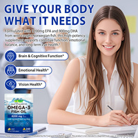 Itawel Marque Privée Sans Gluten Soutien Immunitaire 4200mg Huile de Poisson Oméga-3 Capsules Molles Soutien Cœur & Cerveau