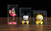 Boîte cadeau carrée pliante en plastique PVC transparent avec logo personnalisé