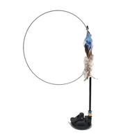 Jouet pour chat Jouet pour chat d'intérieur Simulation d'oiseau Jouet interactif Oiseau amusant à plumes avec cloche pour chaton