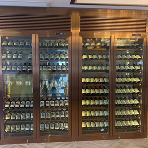 Estante de madera para vino DIY con función de refrigeración, estante de exhibición de estilo de panel para uso de muebles de bodega en el hogar - Product Image 2
