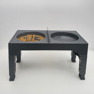 Katlanabilir ayarlanabilir yükseklik çift kaseler yükseltilmiş evcil hayvan besleme kasesi yükseltilmiş Pet yavaş yeme köpek maması kasesi - Product Image 3