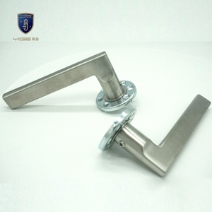 Manija de cerradura de puerta de acero inoxidable moderna europea Tubo Delgado desmontable para interior para uso en hoteles Directo del fabricante - Product Image 3