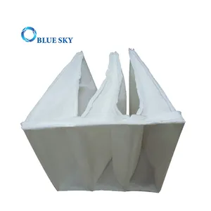 Kunstfaser-Taschen beutel filter Staubs ammler des HLK-System-Luftfilters F5 Efficiency
