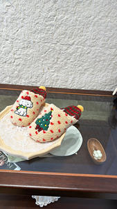 Pantoufles parent-enfant avec chiens et arbres de Noël à usage domestique - Product Image 5