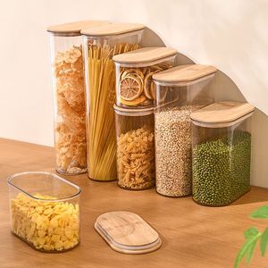 Bamboo Lid Glass Storage Jar Set 500ml 1000ml 1500ml 2000ml Airtight Food Container For Kitchen Dried Goods Snacks - Product Image 2