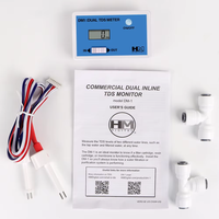TDS-DM1-HM 0-9990PPM/us testeur d'eau en ligne numérique compteur TDS double moniteur TDS avec sonde à deux canaux