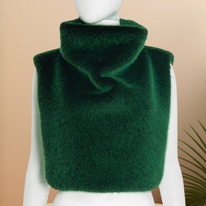 Viviblook Y25TP358 Otoño Invierno nuevo Stand Collar Cuello de piel chaleco Chaleco de mujer - Product Image 1