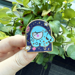 Épingles en émail personnalisées Felton, mignonnes, plaquées or, en métal, avec paillettes, épingles en émail dur pour la décoration - Product Image 2