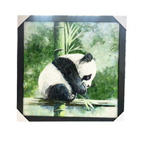Mosaïques en verre teinté Panda pour la décoration des halls d'hôtels et de restaurants, mosaïques en verre imperméables représentant des animaux pour la peinture murale de métros