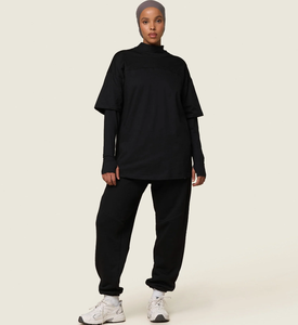 LUOMANTE Hauts Longs Amples de Sport Musulmans Vêtements de Sport Modestes Tenues de Course et Fitness Survêtements pour Femme Islamique - Product Image 3