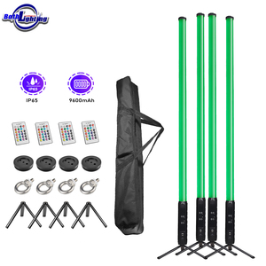 Éclairage 360LED Tubes 4 pièces avec sac Noir Étanche IP65 Lumières Pixel RGBWA Sans fil pour scène Mariage DJ Événement Club Fête - Product Image 1