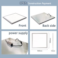 Plafonnier LED Moderne pour Hôpital 60x60 595x595MM 220-240V IP65 Étanche 4000K/6000K Anti-Éblouissement Haute Rendu des Couleurs CRI 90 Installation Facile