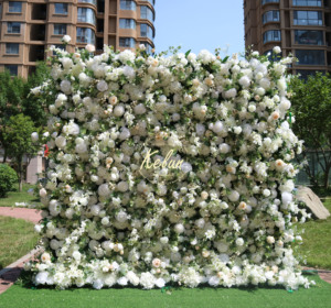 GJ-WA822 Blue <b>Flower</b> <b>Wall</b> Backdrop Backdrop Silk Artificial <b>Decorative</b> <b>Flower</b> <b>Wall</b> <b>Flower</b> <b>Wall</b> for Wedding Stage <b>Decoration</b> - Product Image 4