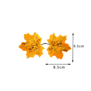 Bouquet de feuilles d'érable artificielles en soie de 10 cm et moins, style décoration d'Halloween 1 - Product Image 3