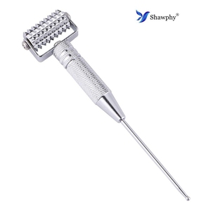 Rouleau de réflexologie faciale multifonctionnel en métal à pointes, stylo de massage des points d'<span class=keywords><strong>acupuncture</strong></span>, sonde à <span class=keywords><strong>aiguille</strong></span> en cuivre pour le raffermissement du <span class=keywords><strong>visage</strong></span> et les soins de santé - Product Image 5