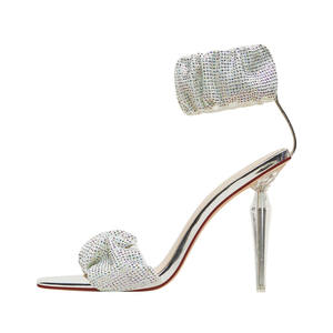 <span class=keywords><strong>Scarpe</strong></span> <span class=keywords><strong>da</strong></span> Sposa Eleganti e alla Moda, Tacchi Alti Argento Brillante per Donne e Ragazze - Product Image 2