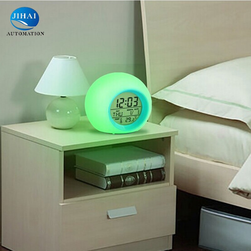 Desk Alarm Clock Digital Student Colorful Multi Function Led Clock With Wireless