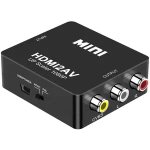 2023 חם מכירה מיני גודל 1080p hdmi כדי Rca ב מתאם conberter cvbs hdmi2av l/r וידאו