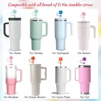 Couvre-pailles réutilisables en forme de fleur pour gobelets Stanley 30-40 oz, embouts de paille pour gobelets Stanley 10 mm (0,4 po), accessoires pour gobelets
