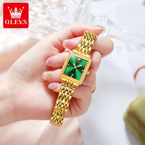 <span class=keywords><strong>Montre</strong></span> OLEVS 9995 Luxe Carrée Personnalisée OEM avec Cadran Diamant Élégnat Calendrier Mode Acier Inoxydable Quartz, Cadeau <span class=keywords><strong>Femme</strong></span> - Product Image 5