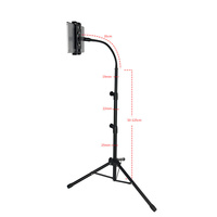 Support Trépied Col de Cygne pour Tablette, Rotation à 360°, Support de Sol pour Téléphone, Idéal pour iPad Pro 12.9 et 4.7 Pouces, Diffusion en Direct - Vente Flash