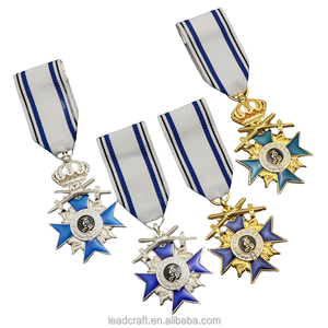 Médaille en métal personnalisée OEM en alliage de zinc émaillé de première <span class=keywords><strong>classe</strong></span> Médailles de la victoire moulées avec ruban - Product Image 1