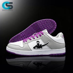 Greatshoes Sneakers Sportive da Uomo, Scarpe da Ginnastica di Design, Sepatu Sneaker Uomo Sportswear Grigio Bianco Viola Cartoon <span class=keywords><strong>Anime</strong></span> Skate - Product Image 1