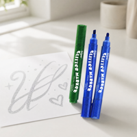 Stylos marqueurs à paillettes permanents à base d'eau SIPA SPG111/SPG112 personnalisés OEM, multicolores, pointe ronde/biseautée, pour l'art sur papier et le bricolage