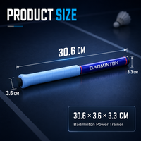 Entraîneur de badminton, entraîneur de swing à résistance réglable, aide à l'entraînement de smash, entraîneur de puissance de swing avec retour sonore