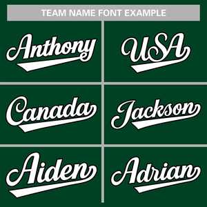 Maillot de baseball authentique de style classique vert, blanc et noir personnalisé - Product Image 5