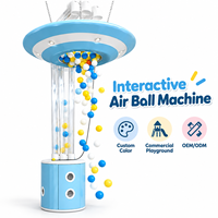 Machine à balles d'air à haut débit en forme de soucoupe volante interactive pour aire de jeux intérieure, équipement de jeu de balles flottantes pour enfants avec lumière LED