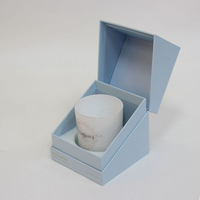 Caja de Regalo Plegable de Cartón Biodegradable y Ecológica con Logotipo en Papel Dorado, Embalaje de Alta Gama para Velas Aromáticas