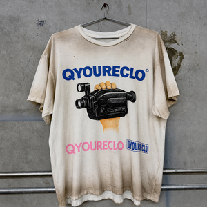 QYOURECLO <span class=keywords><strong>T</strong></span>-<span class=keywords><strong>shirt</strong></span> Vintage Personalizzata con Effetto Acido e Grafiche Oversize, in Cotone Pesante da <span class=keywords><strong>Uomo</strong></span> - Product Image 1