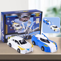 Juguete de Coche Unicornio Transformable en Robot para Niños y Niñas, Conexión Magnética, Deformación por Colisión, Vehículo de Carreras Mágico para Niños Pequeños