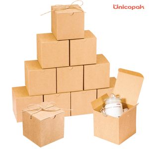 Gift Boxes Brown <b>Kraft</b> Cardboard Pop Up Gift <b>Box</b> with Lids Twine Easy Assembly for Presents Candles Mugs Ornaments Party Favors - Product Image 1