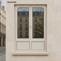 Fenêtre à battant en aluminium au design géométrique personnalisé, forme libre, double vitrage, solution de projet, fenêtres à battant en aluminium modernes
