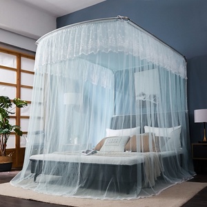 <span class=keywords><strong>Mosquitera</strong></span> portátil con riel guía en forma de U, tamaño King, <span class=keywords><strong>para</strong></span> cama de bebé, <span class=keywords><strong>para</strong></span> uso doméstico, plegable - Product Image 1
