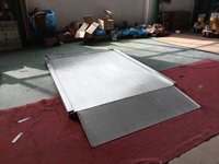 Timbangan Lantai Profil Rendah Stainless Steel 1x1m dengan Ramp, Kapasitas 0-5 Ton, Pilihan Kustom