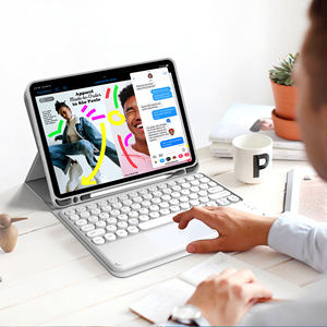 आईपैड प्रो 12.9 इंच के लिए फैक्टरी-बिक्री रूबीड सुरक्षात्मक टीपू वायरलेस टचपैड कीबोर्ड मामला - Product Image 6