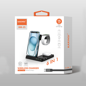 Chargeur sans fil 15w 6 en 1 Chargement inductif sans fil Super Stabilité Multi-Protection Compatible avec les appareils multimarques - Product Image 6