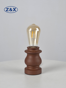Lámpara de mesa para restaurante con enchufe europeo e interruptor, lámpara de mesa de noche de madera, lámpara de escritorio. - Product Image 1