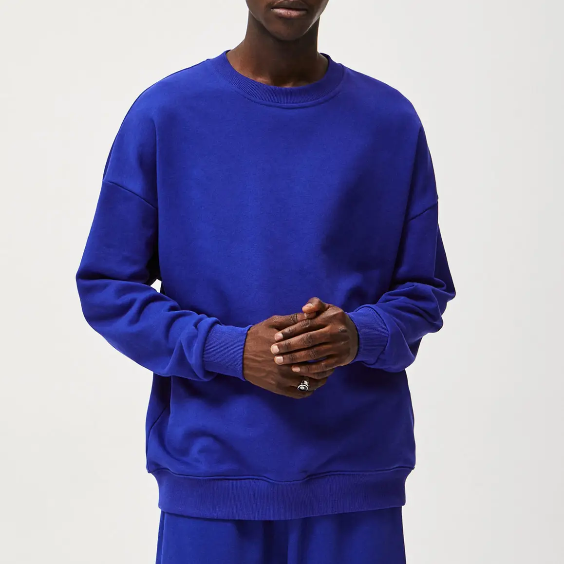 Blue Custom Made Multi Color 330 French Terry Sweatshirt Mens Couple Top Casual Sweatshirt