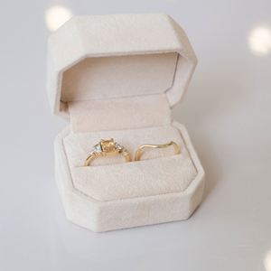 Personalised Diamond Pink <b>Velvet</b> Ring <b>Boxes</b> Jewellery Packaging Gift - Product Image 2