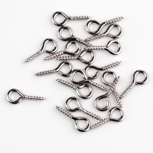 Silver Sheep Eye Studs Screw Eye <b>Hooks</b> For Jewelry Making Beading Supplies Pendant Components Bracelet Findings DIY Craft Parts - Product Image 1