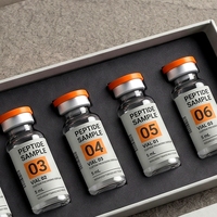 Boîte rigide personnalisée avec couvercle et base blancs pour flacons de peptides, impression offset éponge, quatre 094