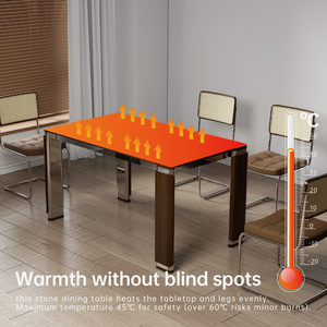 Smart Temperature-Controlled Graphene Stone Slab Heating Dining <b>Table</b>, Practical <b>Table</b> for <b>Small</b> Spaces Practical Heating <b>Table</b> - Product Image 5
