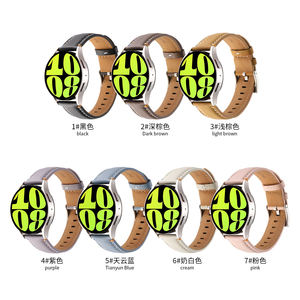 Forwelleny, correa de lujo de cuero auténtico con costuras de 20mm y 22mm para <span class=keywords><strong>Samsung</strong></span> Galaxy <span class=keywords><strong>Watch</strong></span> 7 6 Classic <span class=keywords><strong>5pro</strong></span>, accesorios, correa de cuero - Product Image 2