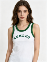Top Corto de Verano para Mujer con Logotipo Personalizado, Top Corto Sexy de Punto Ajustado al Cuerpo de Alta Calidad al por Mayor
