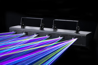 Alta potencia 6eye 2W RGB animación láser DMX Barra de haz láser iluminación de escenario software láser 3D con control beyong
